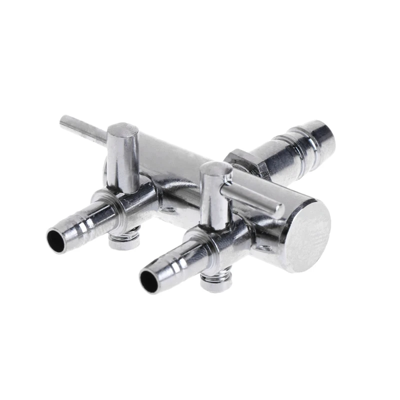 

2 Way Aquarium Fish Tank Air Pump Stainless Steel Lever Control Switch Valve New