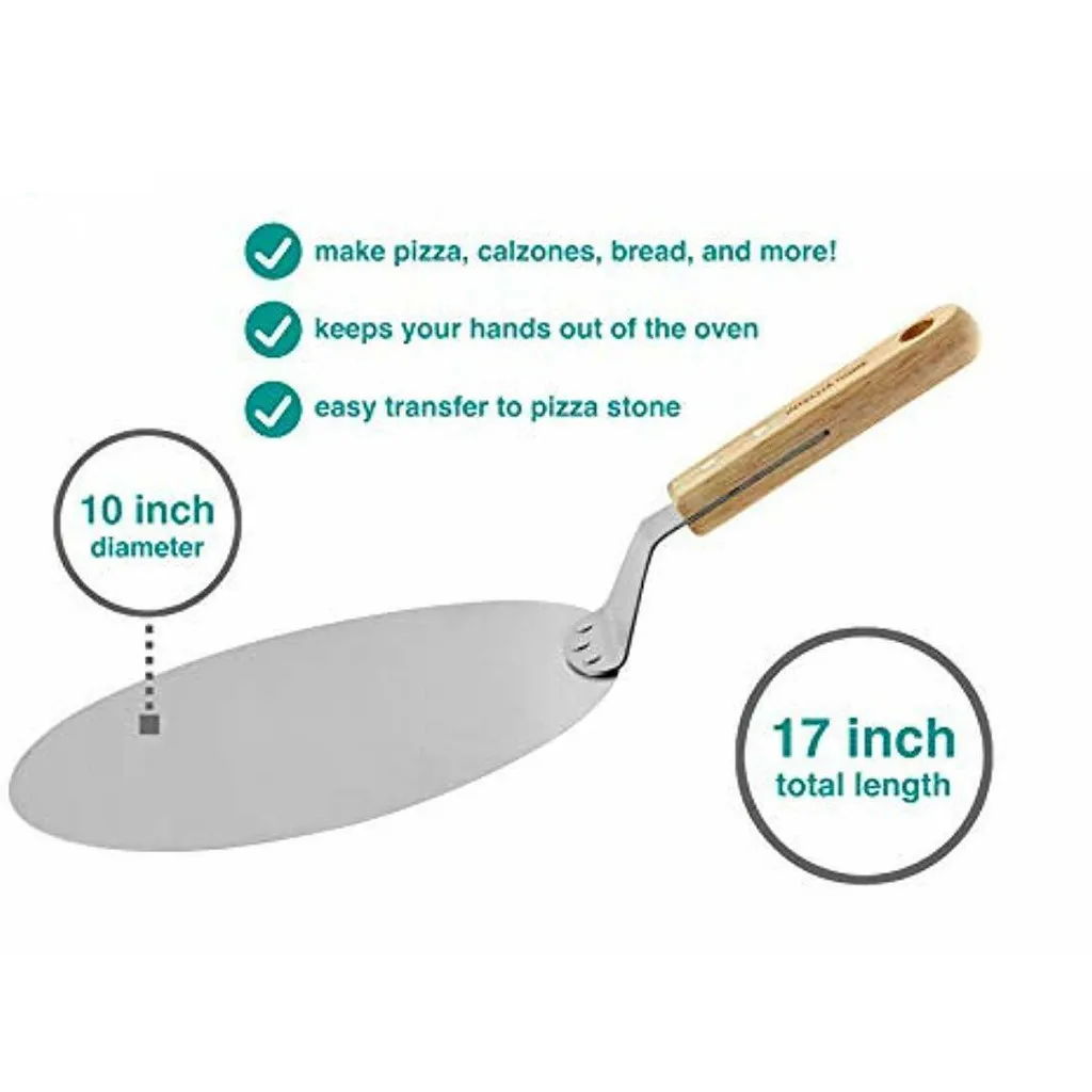 Лопата для пиццы 10 дюймов лезвие из нержавеющей стали с деревянной ручкой качественная печь круглый лопатка для пиццы домашняя кухня инструменты для выпечки# YL10