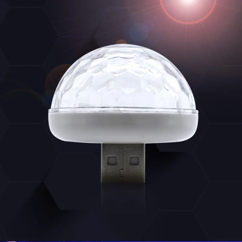 Автомобильная светодиодная автомобильная лампа USB окружающий светильник для