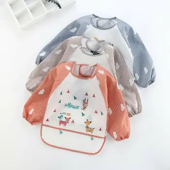 

New Arrival Baby Bibs Waterproof Kid Eating Clothing Children's Long Sleeves Feeding Smock Bib Baby Apron Bandana Bebes Bibs