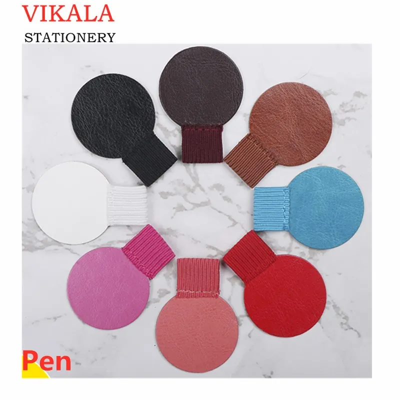 

1Pcs 6Style Self-Adhesive Leather Pen Clip Pencil Elastic Loop For Notebooks Journals Clipboards Pen Holder Elastic Loop