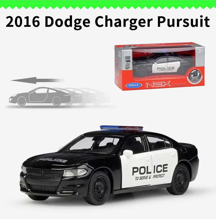 1:36 Dodge charger погоня модель автомобиля из сплава, имитация литья под давлением дверь оттягивание детская игрушка модель автомобиля