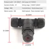 IP68 T-образный водонепроницаемый разъем, 3-контактный кабельный провод, втулка, соединители, быстрое винтовое соединение, уличный водонепроницаемый терминал ► Фото 2/6