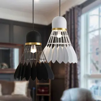 

No Bulbs Pendant Light Badminton Chandelier Bar Nordic Style Bedroom Study Modern Minimalist Restaurant Home Decor Hanging E27