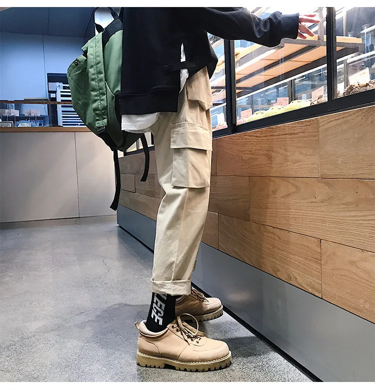 Privathinker мужские ретро комбинезоны мужские хип-хоп брюки хаки с карманами для бега мужские корейские модные трендовые свободные прямые штаны