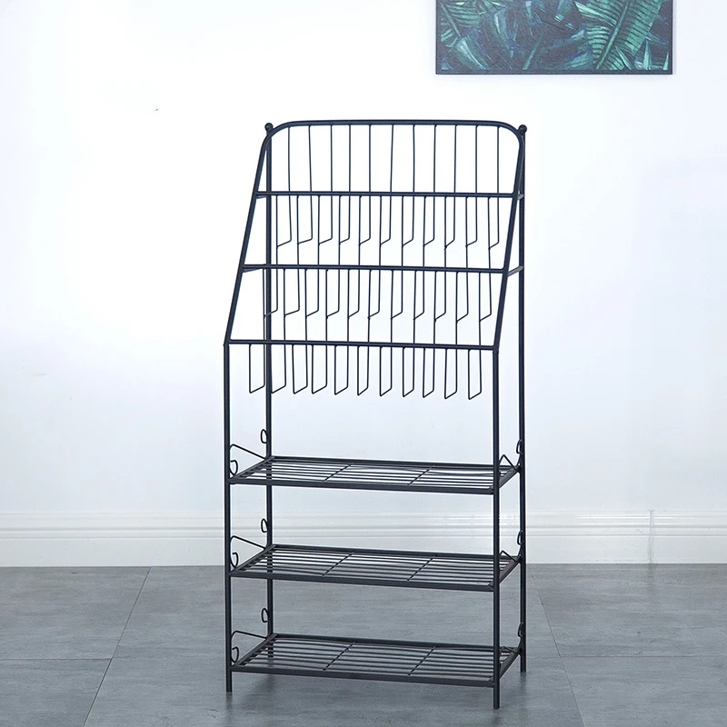 

bookshelf magazine rack retro collection landing book display shelf iron children'sbook classification shelf multi-story