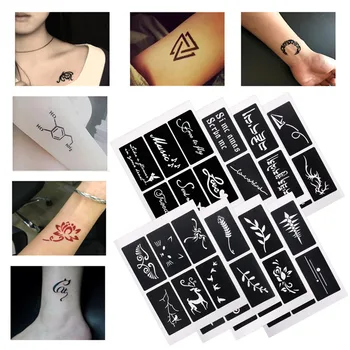 

Henna Tattoo Stencils Glitter Tattoo Stencil Woman Girl Kids Drawing Template Small Cute Flower Butterfly Cartoon