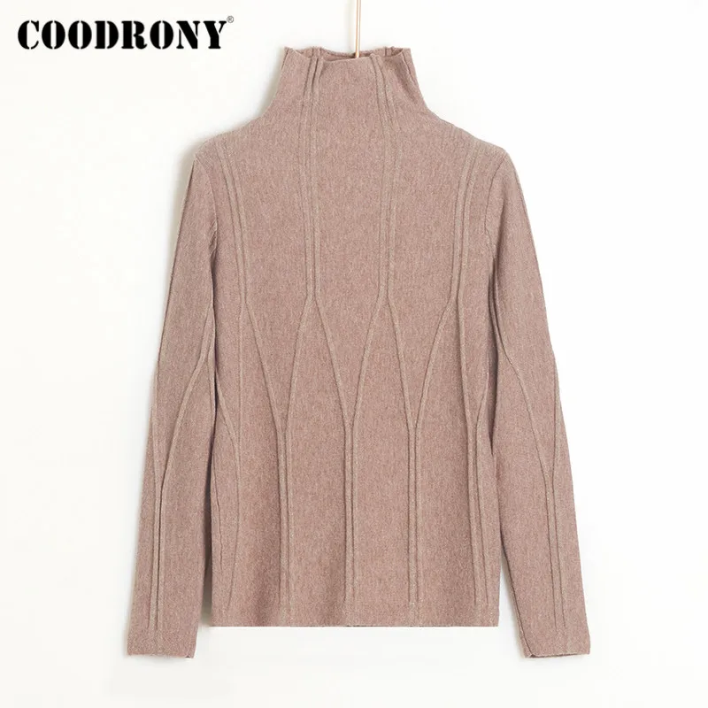 COODRONY Brand Casual Elegant Slim High Quality Wool Pullover Sweaters Women 2020 Winter Knitted Striped Female Jumpers W1120