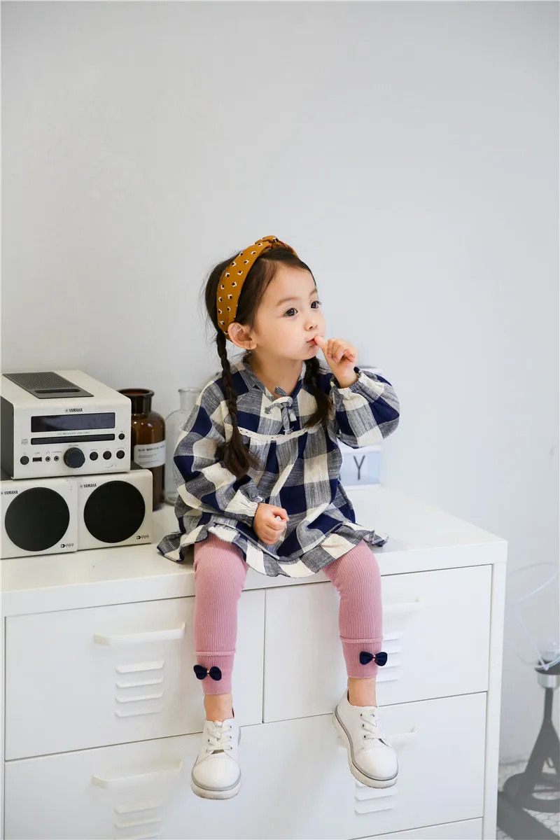 Детские колготки с бантом, Корейская версия новых детских штанов, весенне-осенние колготки с бантом для девочек