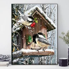 5D Сделай Сам на заказ Алмазная картина yikexin Птица Животные полный квадратный брелок Рождественские открытки мозаичная картина doosjes