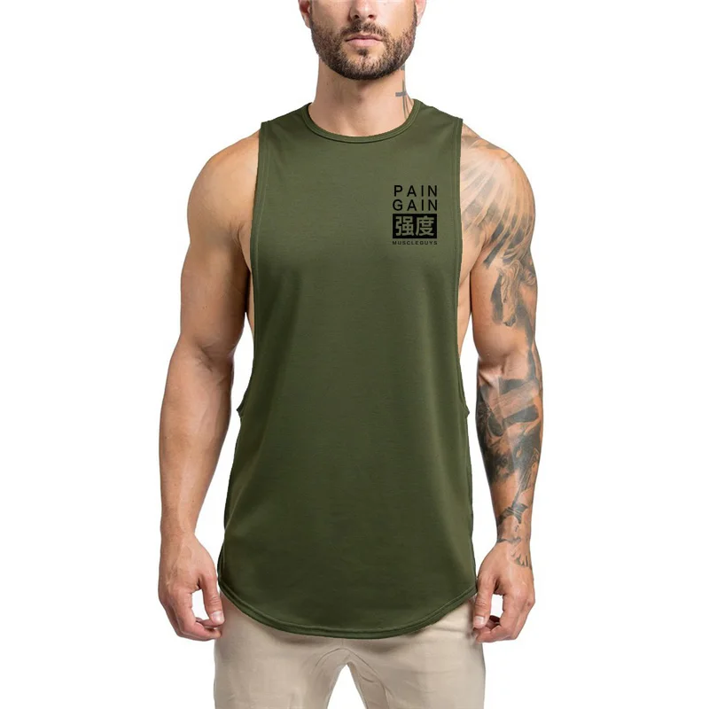Summer Running Vest Men Muscle Sleeveless Sport T Shirt Bodybuilding Tank Top Gym Fitness Workout T-shirt Sport Vest Undershirt