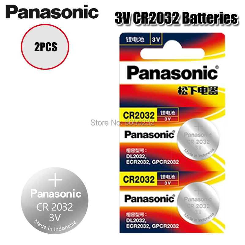 Оригинальная батарейка PANASONIC cr2032 DL2032 ECR2032 5004LC KCR2032 BR2032 3v для телефона 2 шт.|Часовые