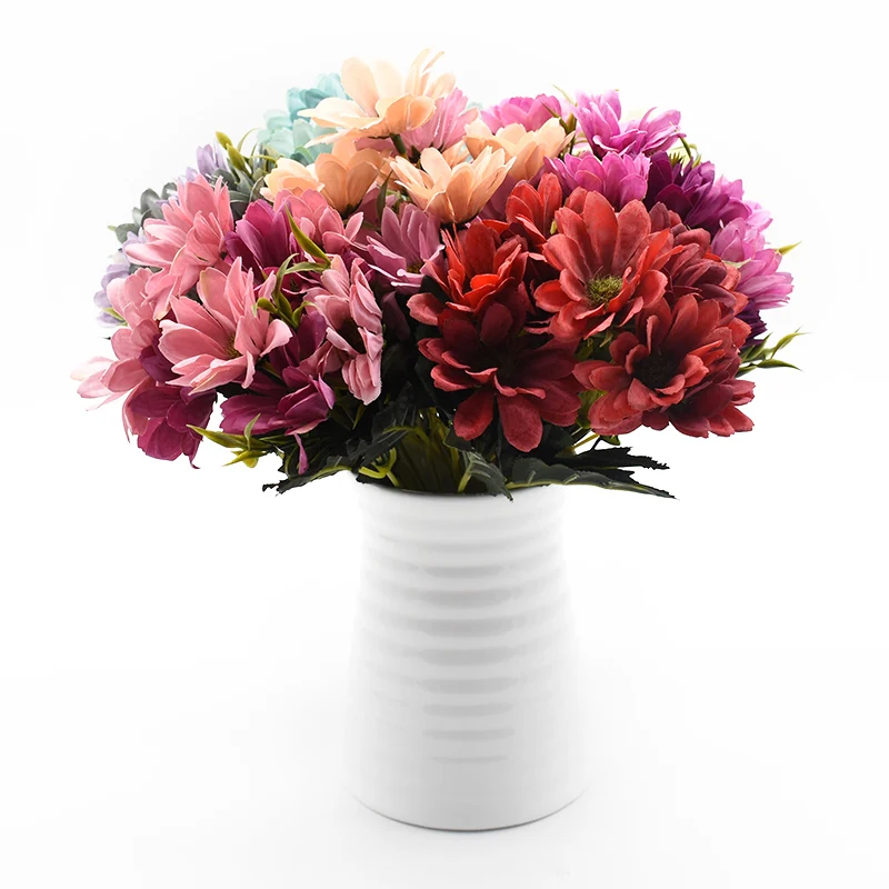 10 головок/1 букет искусственных растений подсолнухов|sunflower artificial flowers|silk daisiesartificial