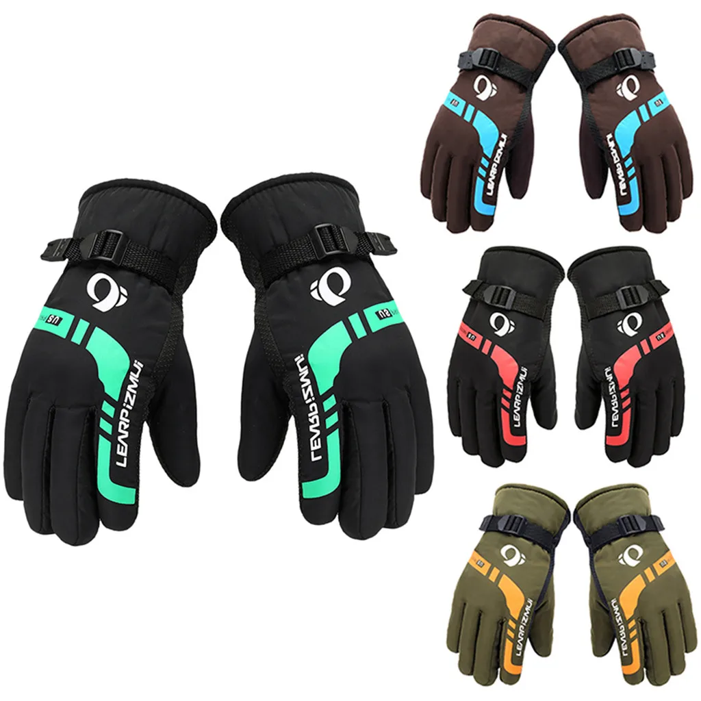 Лыжные перчатки для сноуборда мужские зимние Термические перчатки для езды на мотоцикле ветрозащитные водонепроницаемые утолщенные лыжные перчатки handschoenen
