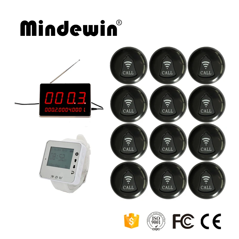Mindewin ресторанный Настольный звонок 12 шт. водонепроницаемый официанта + 1