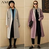 Amii Minimalism Fahion Winter Coat Women Causal Patchwork Lapel Loose Double-sided Woolen Coat Woolen Coat Female 12060105 ► Photo 1/6