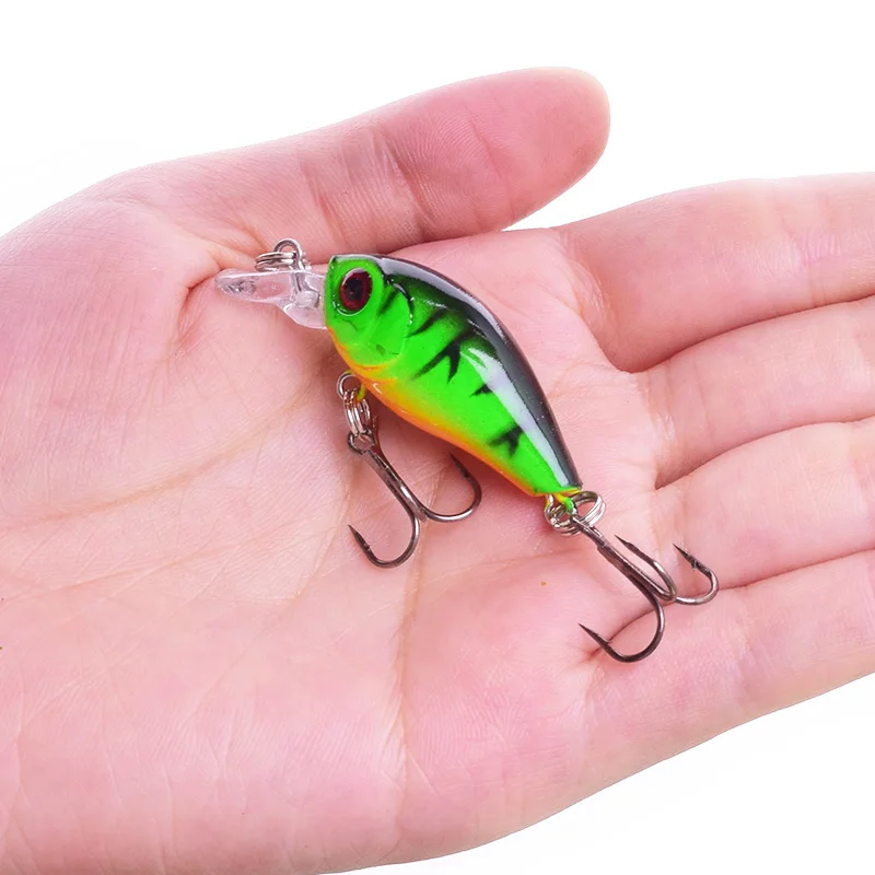 Proleurre – leurre méné japonais rigide Wobbler pour la pêche en surface, appât artificiel idéal pour le bar, la carpe ou le brochet, Crankbait, 45mm, 3.5g