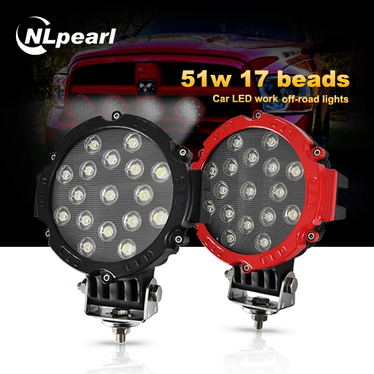 

Nlpearl 7'' Led Fog Lights for Car Suv/ Off-road Round Headlight Assembly Driving Lights for Jeep Wrangler Jk Dodge Ram Boat