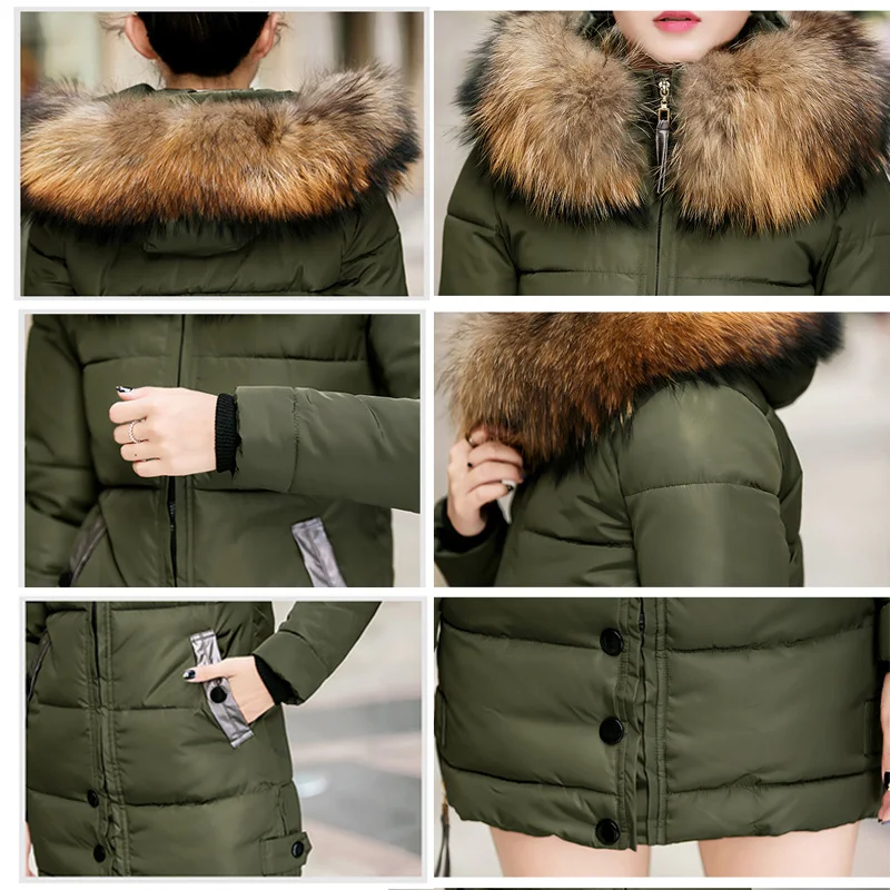 Winter Jacket Women Winter Coats 2019Cotton Slim New Plus Size Parka Long Hooded Outerwear Coat Female Parka Women's Down Jacket