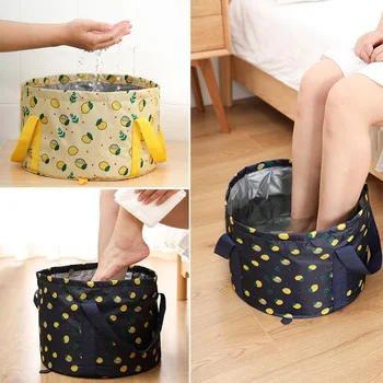 

Outdoor Camping Collapsible Fishing Waterproof Wash Basin Multifunctional Portable Travel Hanging Polyester Folding Bucket