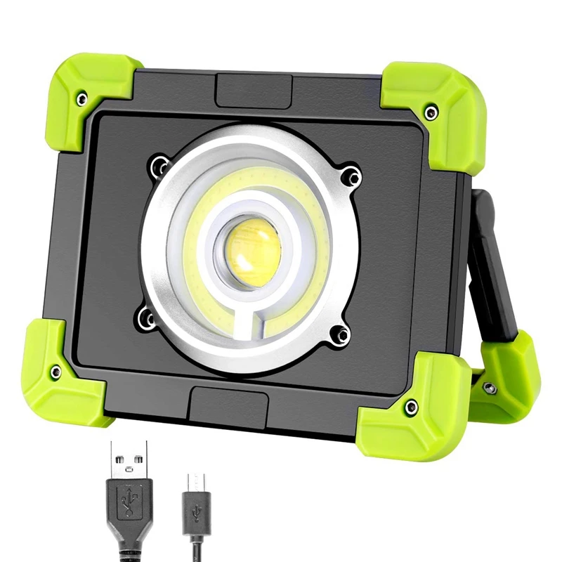 

Portable Led Work Light Usb Rechargeable Camping Lights Outdoor Cob Floodlight For Emergency Fishing Hiking