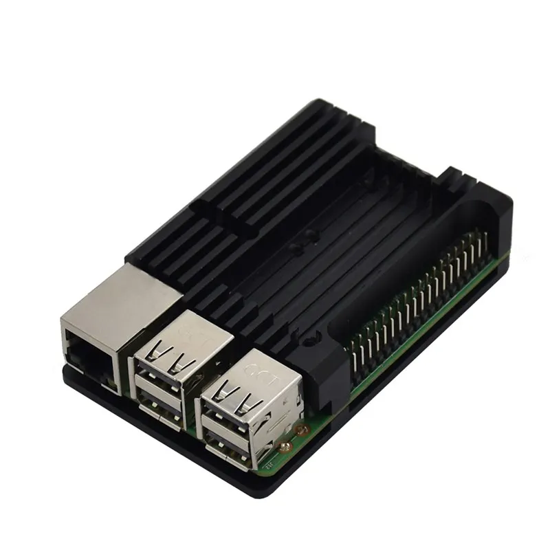 Для Raspberry Pi CNC корпус из алюминиевого сплава корпус охлаждающий вентилятор Радиатор для Raspberry Pi 4 Модель B 3B 3B
