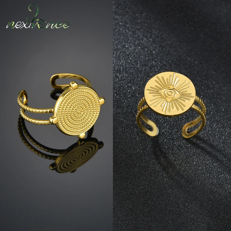 Nextvance-Anillos ajustables de malaquita de acero inoxidable para mujer, joyería clásica de tótem, regalo de cumpleaños - AliExpress Joyería accesorios