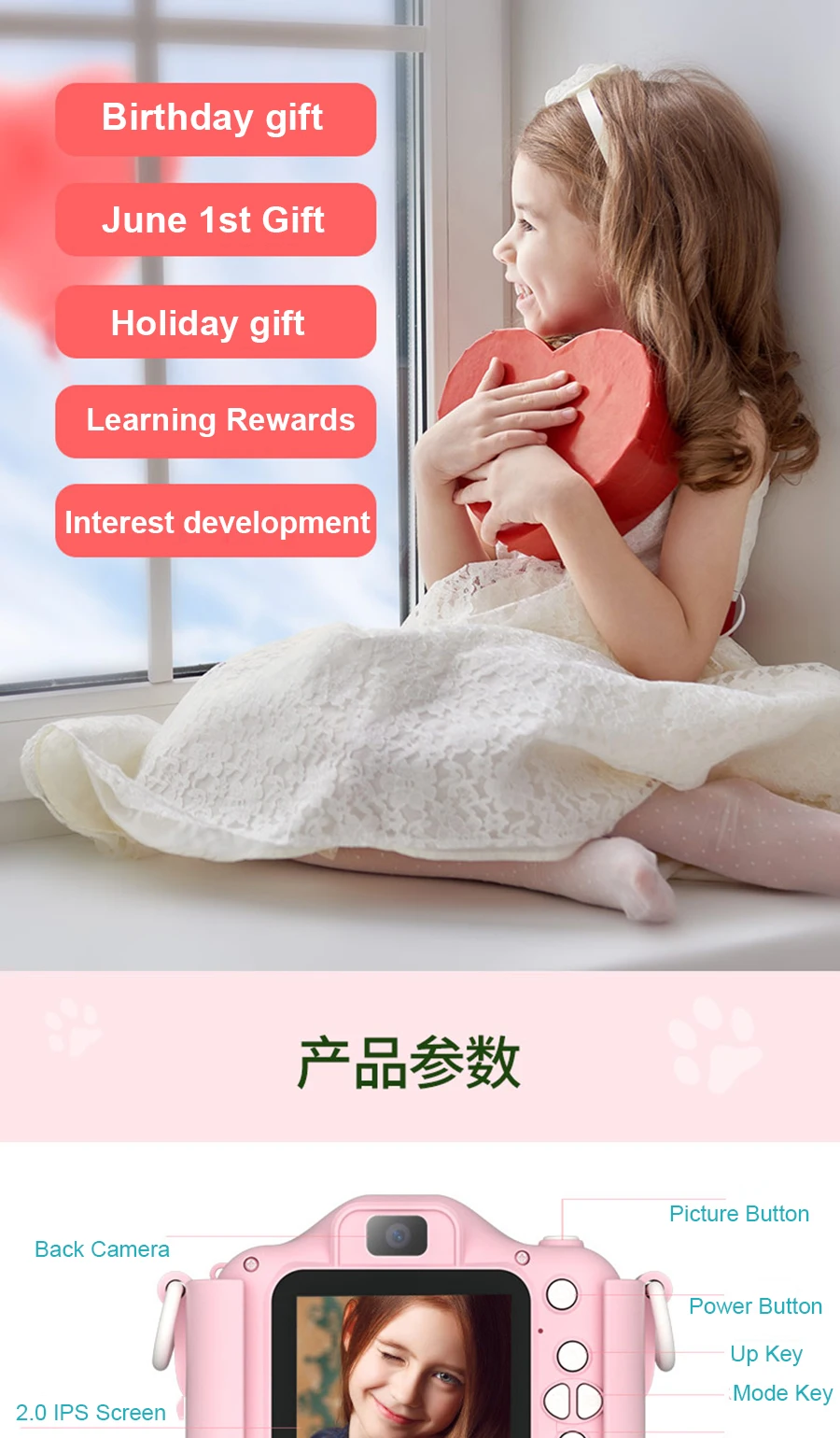 Instanea Camera Children's Videos Kids Camera Digital Photo Girls New Year Boys Camera Children Birthday Gift For Kids best compact digital camera