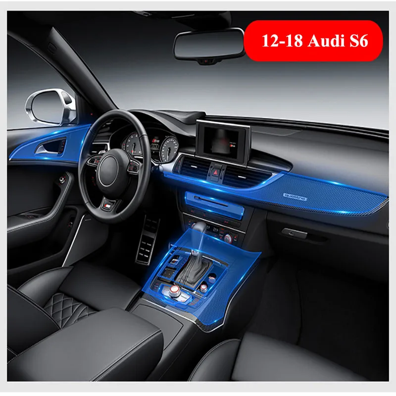 

For Audi A7 2019 TPU Scratch-Resistance Anti Fingerprint Sticker Dashboard Navigation Screen Protective Film High Elasticity