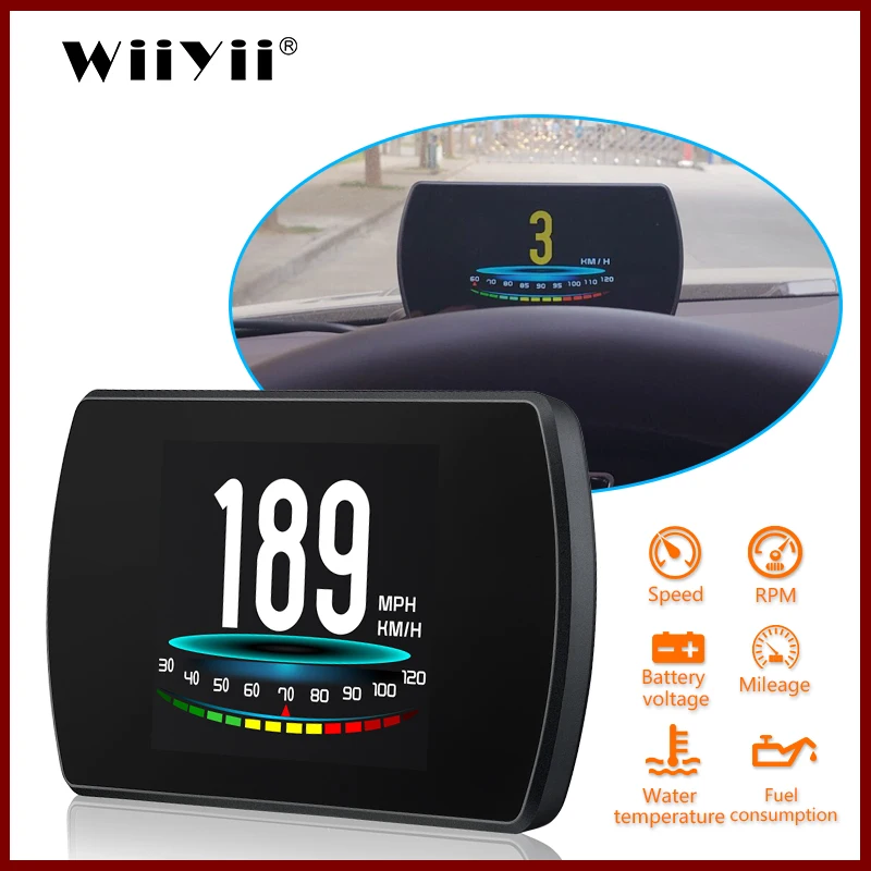 Автомобильный бортовой компьютер GEYIREN P12 цифровой с поддержкой OBD дисплей для