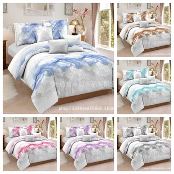 

2020 New Pattern Fashion Printing 2/3 Pcs Duvet Cover Set 1 Quilt Cover + 1/2 Pcs Pillow Cases Twin Double Full Stone Pattern