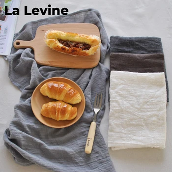 

Linen Napkin 4 Pcs/Set Mat Napkin Cotton Fabric Dessert Table Napkins Tea Towels Kitchen Dishcloth Placemats Photo Props 45x65cm