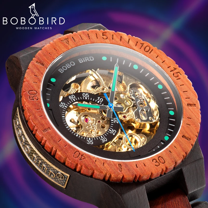 bobo bird logo Relogio Masculino BOBO BIRD механические часы мужские персонализированные индивидуальные часы Автоматические Мужские для юбилея подарки для папы - Цвет: bobo bird logo