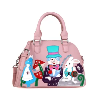 

2020 actual fashion women's shoulder bag simple embroidered messenger bag animation youth hand shell bag