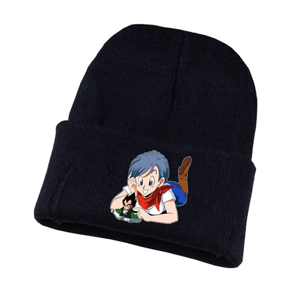 Аниме Dragon Ball Z вязаная шапка для косплея унисекс с принтом для Взрослых Повседневная хлопковая шапка для подростков зимняя вязаная шапка - Цвет: 26