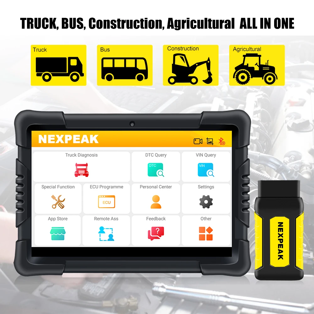 US $485.00 NEXPEAK K2 Diesel OBD Diagnostic Tools Heavy Duty Truck Bus Scanner Full System Data Analysis Device ECU Programme ECU Reset DPF