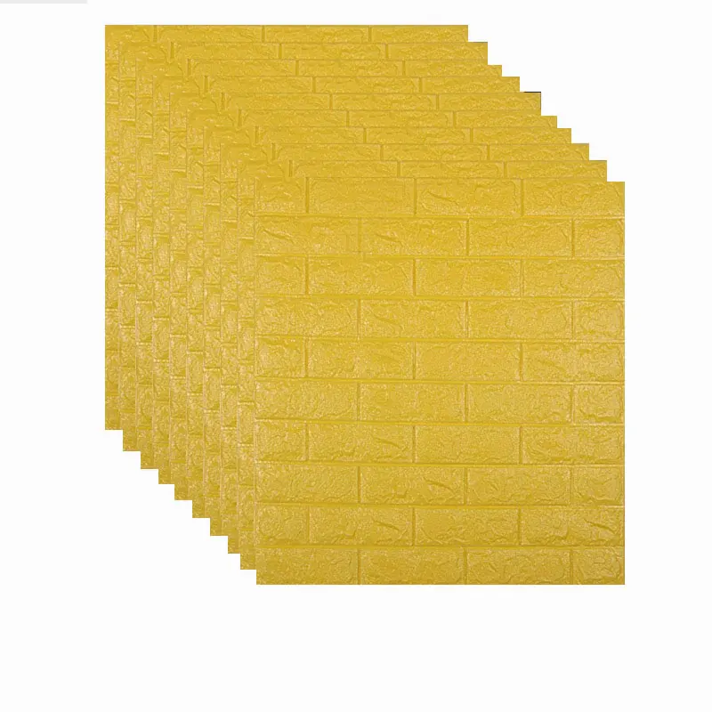 Yellow 70x77 см 3D наклейки на стену кирпич DIY спальня настенная панель самоклеющиеся обои для гостиной у телевизора на кухне задний план Настенный декор - Цвет: Yellow