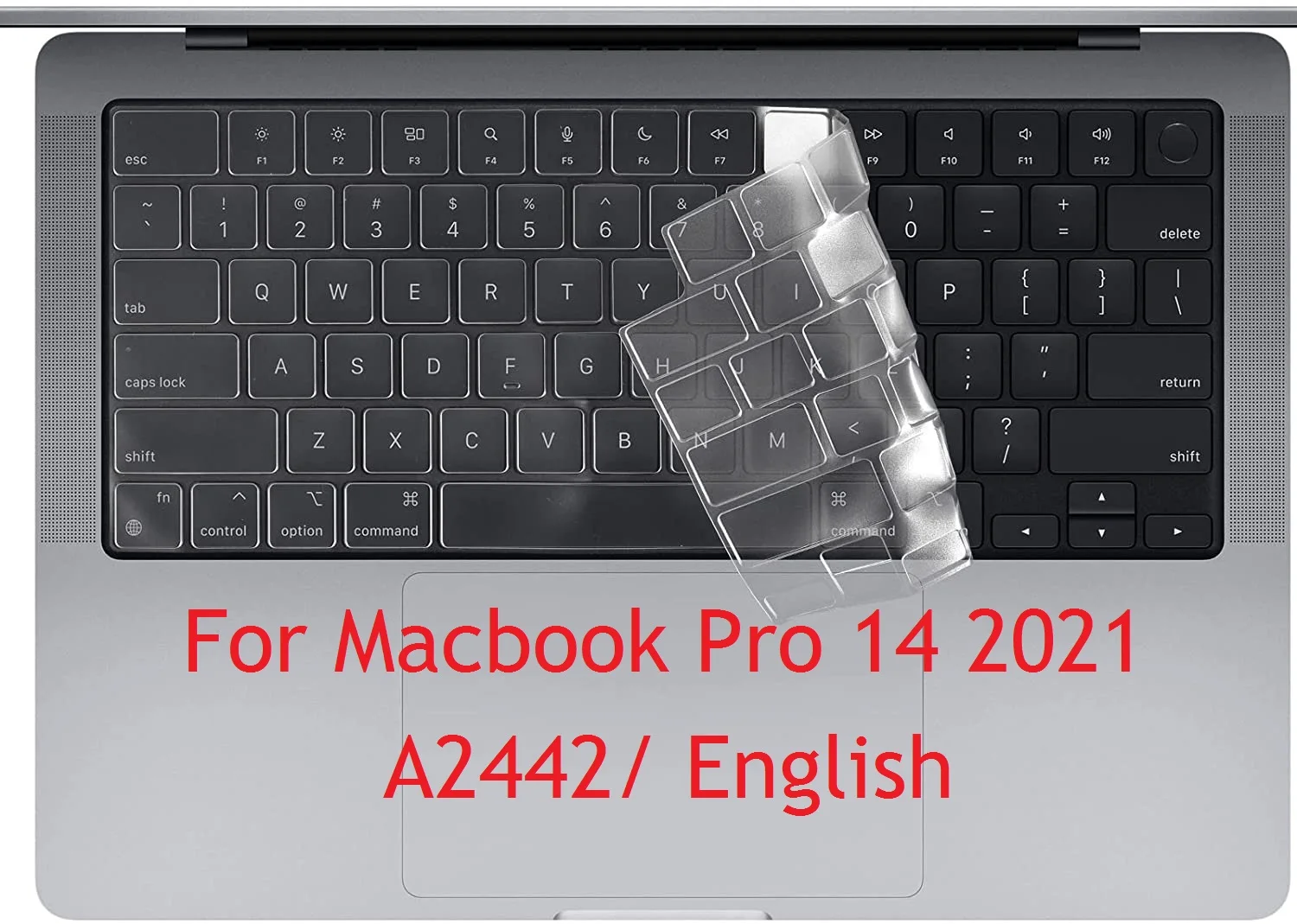 Custodia Per Laptop Inglese Per Macbook Pro 14 In 2021 M1 Chip A2442 Us Eu Cover Per Tastiera Tpu Ultra Sottile Per Macbook Pro 14 A2442 Skin