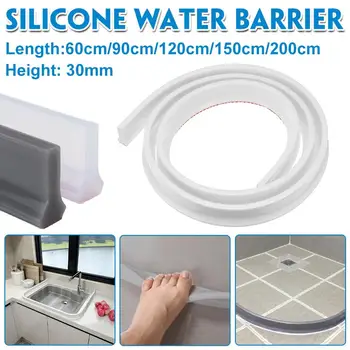 

30mm height Bathroom Water Stopper Water Partition Dry&Wet Separation Flood Barrier Rubber Dam Silicon Water Blocker Don't Slip