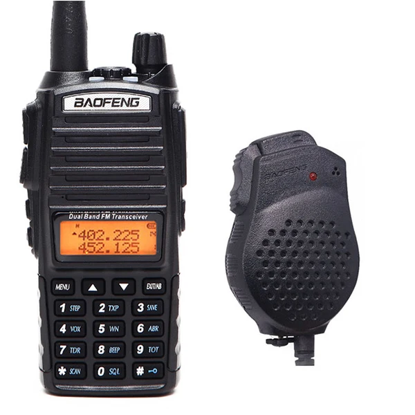 add mic Baofeng UV-82 Plus 8 Вт Высокая мощность Двухдиапазонная рация VHF/UHF 10 км длинный диапазон UV82 двухстороннее Ham CB Любительское портативное радио - Цвет: add mic