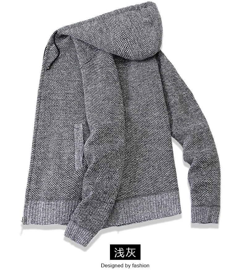 Quente Casaco de Manga Longa Cashmere lã Zip Up Sweater Jacket