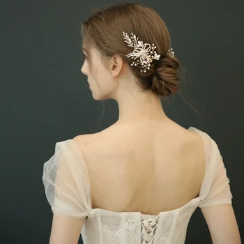 

Handmade Beauty Pearl Beads Bridal Headpiece Hair Vine Wedding Hair Clips