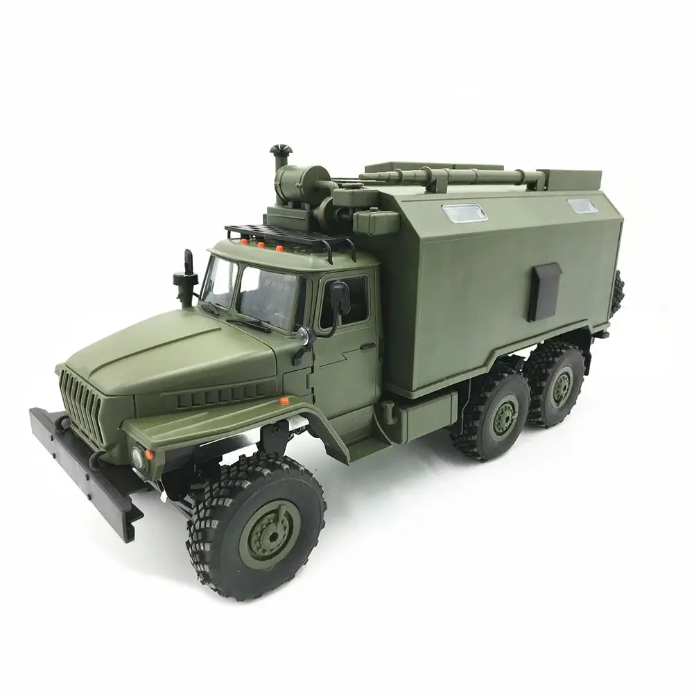 

WPL Ural 1:16 Six-Drive Military Truck Command Communication Vehicle Full Scale Simulation Climbing RC Car Toy