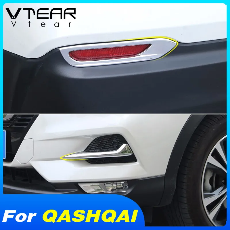 

Vtear for Nissan Qashqai j11 front rear foglights cover body Exterior Chromium decoration car-styling accessory garnish trim 19