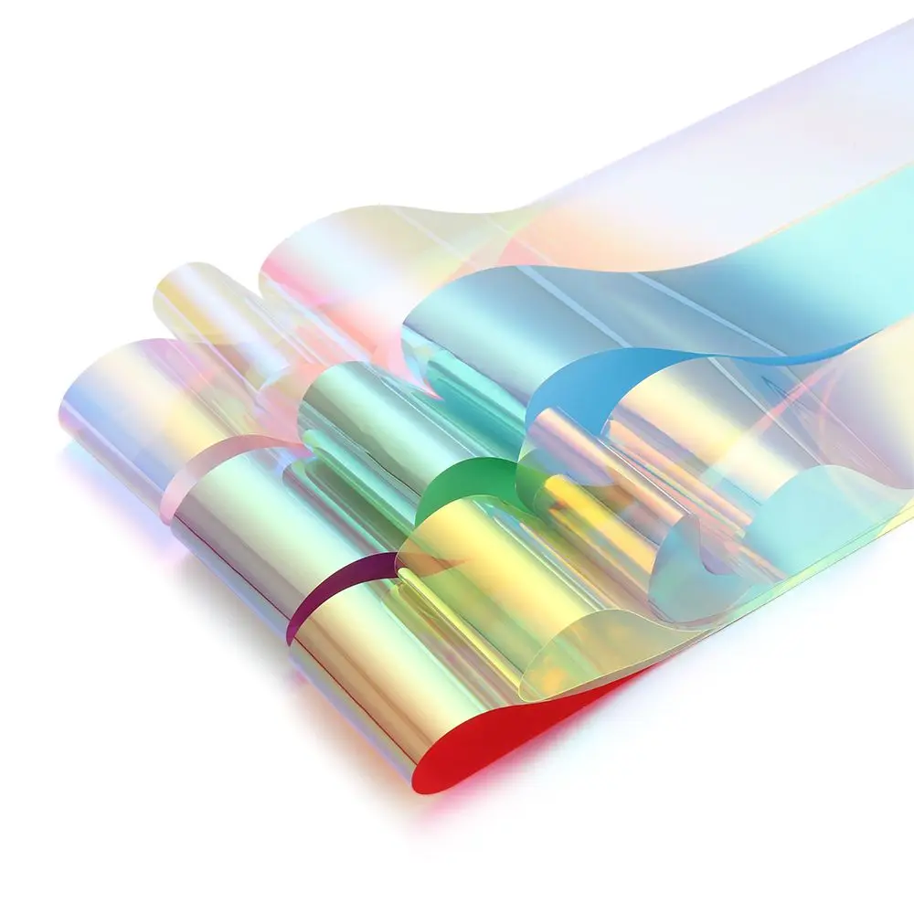 1/6/10 Rolls Aurora Film Nail Stickers Holographic Glass Paper DIY Foils Laser Broken Glass Shinning Transfer Tips Sticker 2