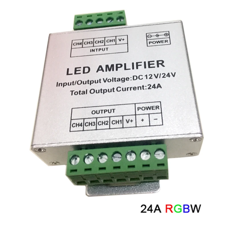 

DC12V-24V LED RGBW / RGB Amplifier 30A 24A 12A 3CH 4CH Output RGBW/RGB LED Strip light Power Repeater Console Controller
