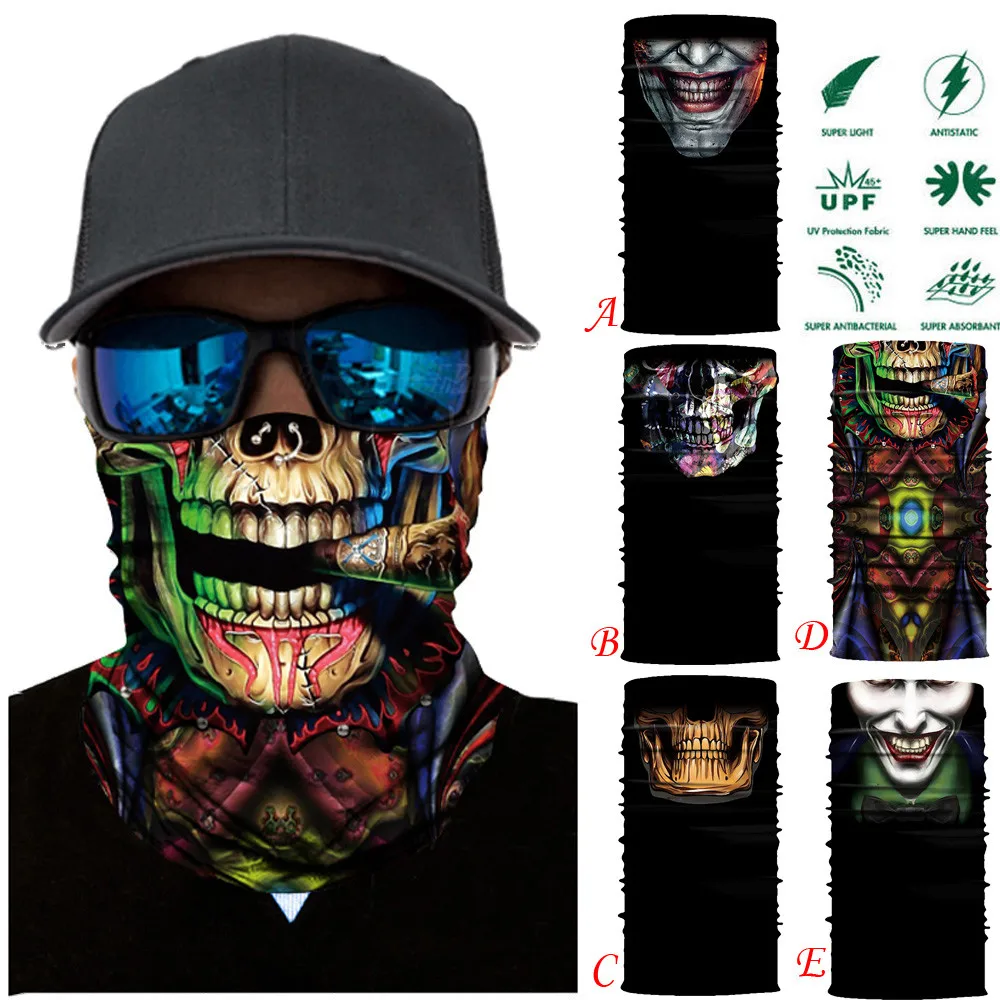 Camping senderismo bufandas deportes ciclismo motocicleta tubo del cuello bufanda para esquí máscara pasamontañas fiesta de Halloween Multi función Bandanas
