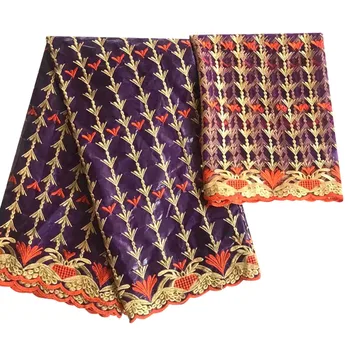 

African bazin riche getzner 2019 new arrival Purple bazin riche fabric with beads brode bazin for women dress yh-985