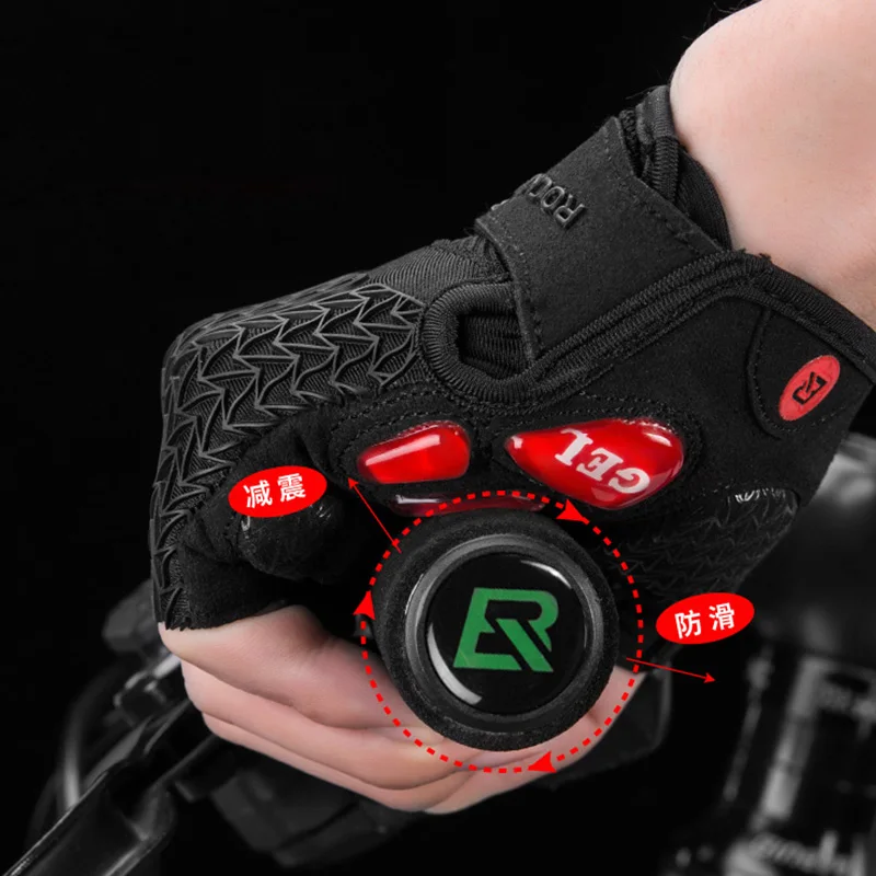 ROCKBROS Pro Bike Cycling Gloves Half Finger GEL Pad Shockproof Mens Women Spring Summer Sports Non-slip Gloves Guantes Ciclismo 4
