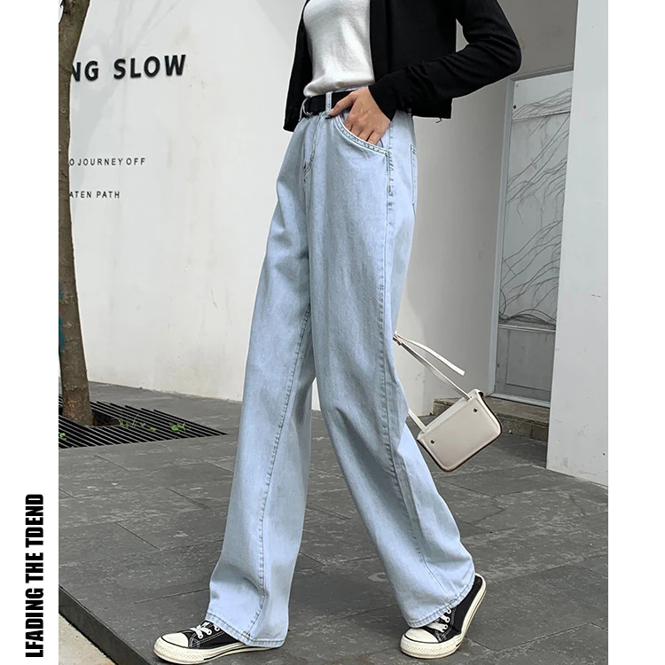 HziriP 2019 Высокое качество Женские повседневные тонкие прямые свежие универсальные свободные женские джинсовые длинные брюки большого